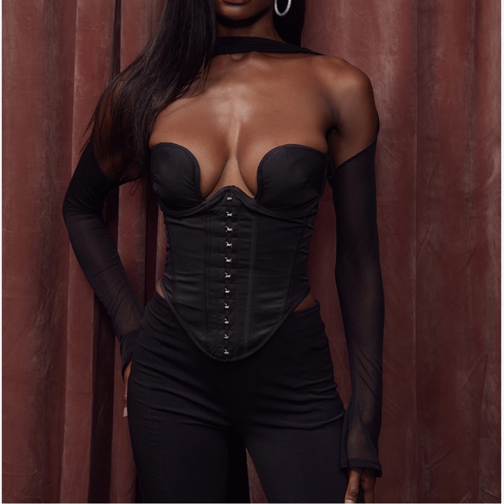 House Of CB…Black Corset Bustier Top. XS - Picture 8 of 9
